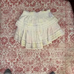 LoveShack Fancy Elegant Cream Lace Women's Skirt